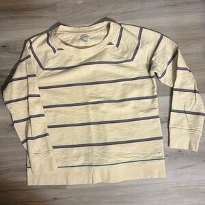 Cream Striped Long-Sleeve top small